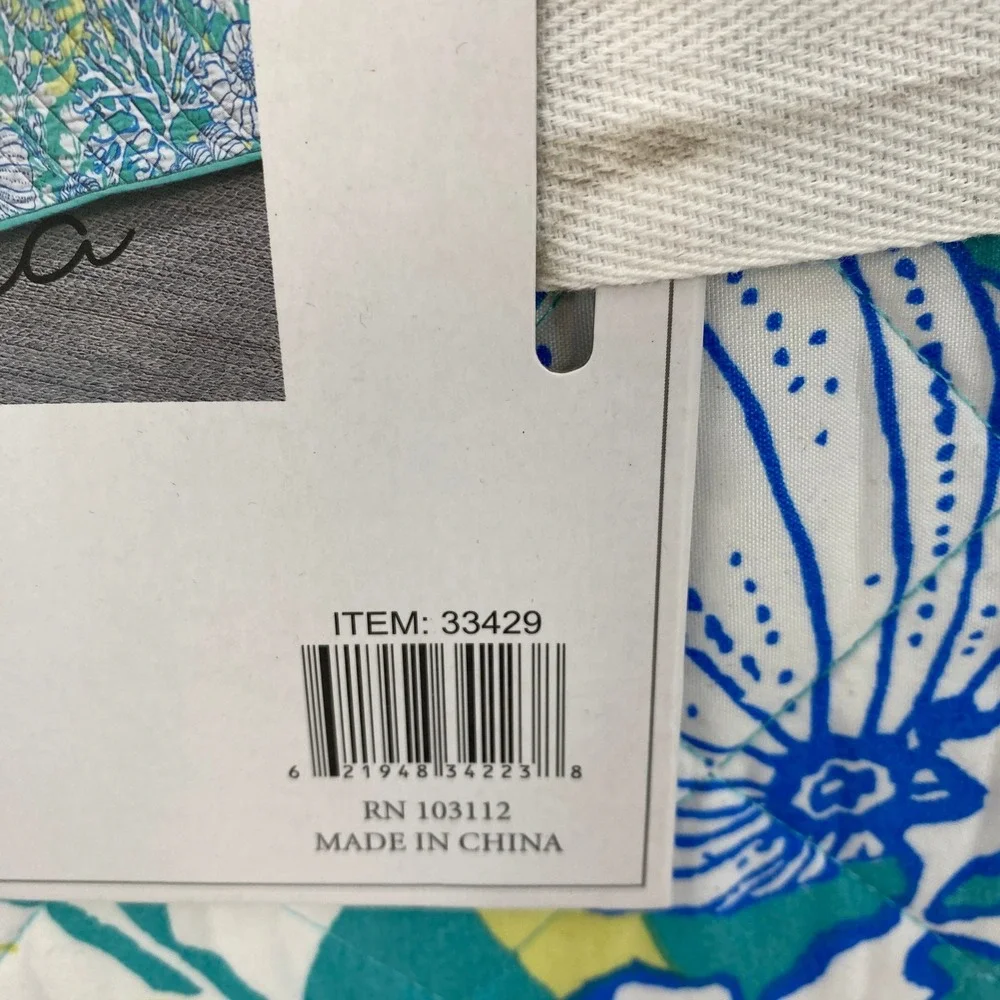 Sun and Sea Quilt Set Full Queen Teal Blue Coastal Marine Life Beach Tropical